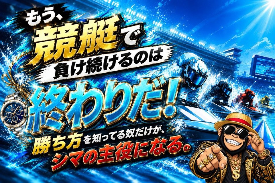 もう、競艇で負け続けるのは終わり。勝ち方を知ってる奴だけが、シマの主役になる。